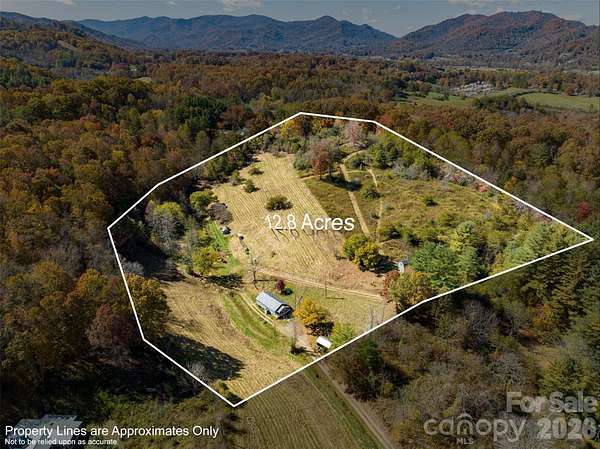 12.8 Acres of Land with Home for Sale in Canton, North Carolina
