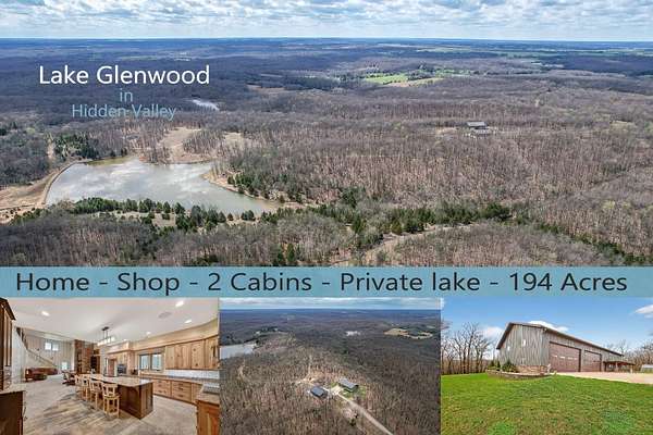 196 Acres of Land with Home for Sale in Cross Timbers, Missouri