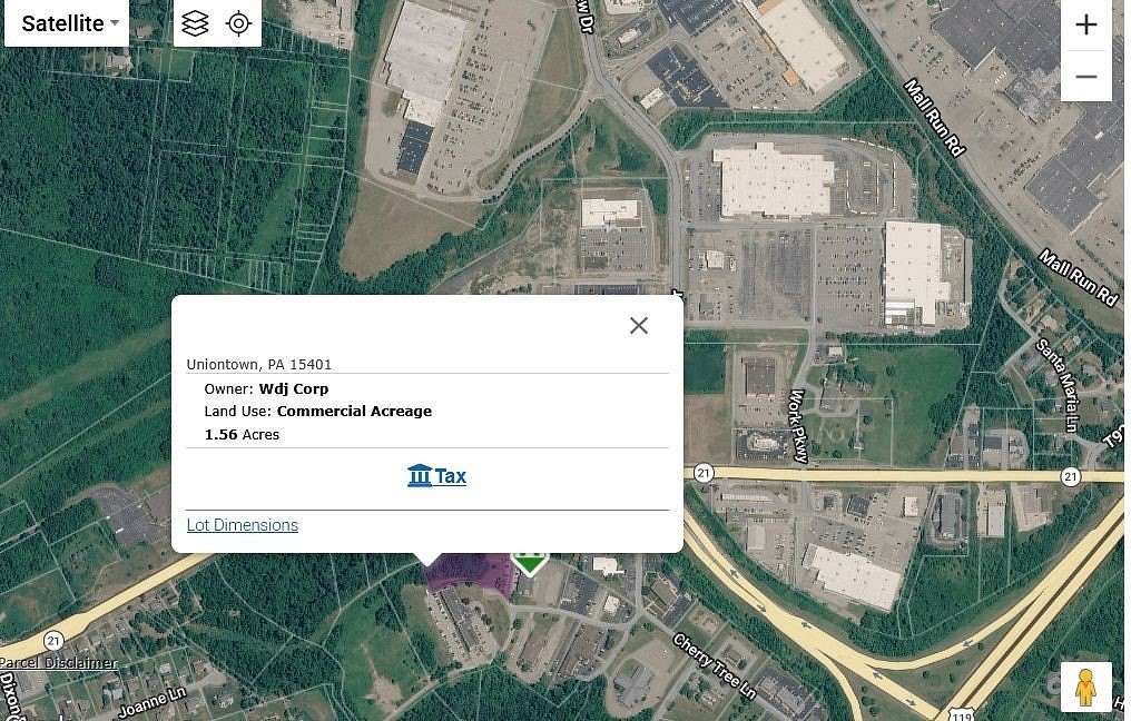 1.56 Acres of Mixed-Use Land for Sale in Uniontown, Pennsylvania