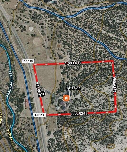 13.9 Acres of Land with Home for Sale in Parowan, Utah