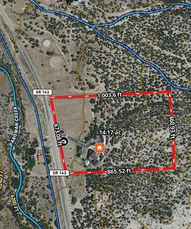 13.9 Acres of Land with Home for Sale in Parowan, Utah