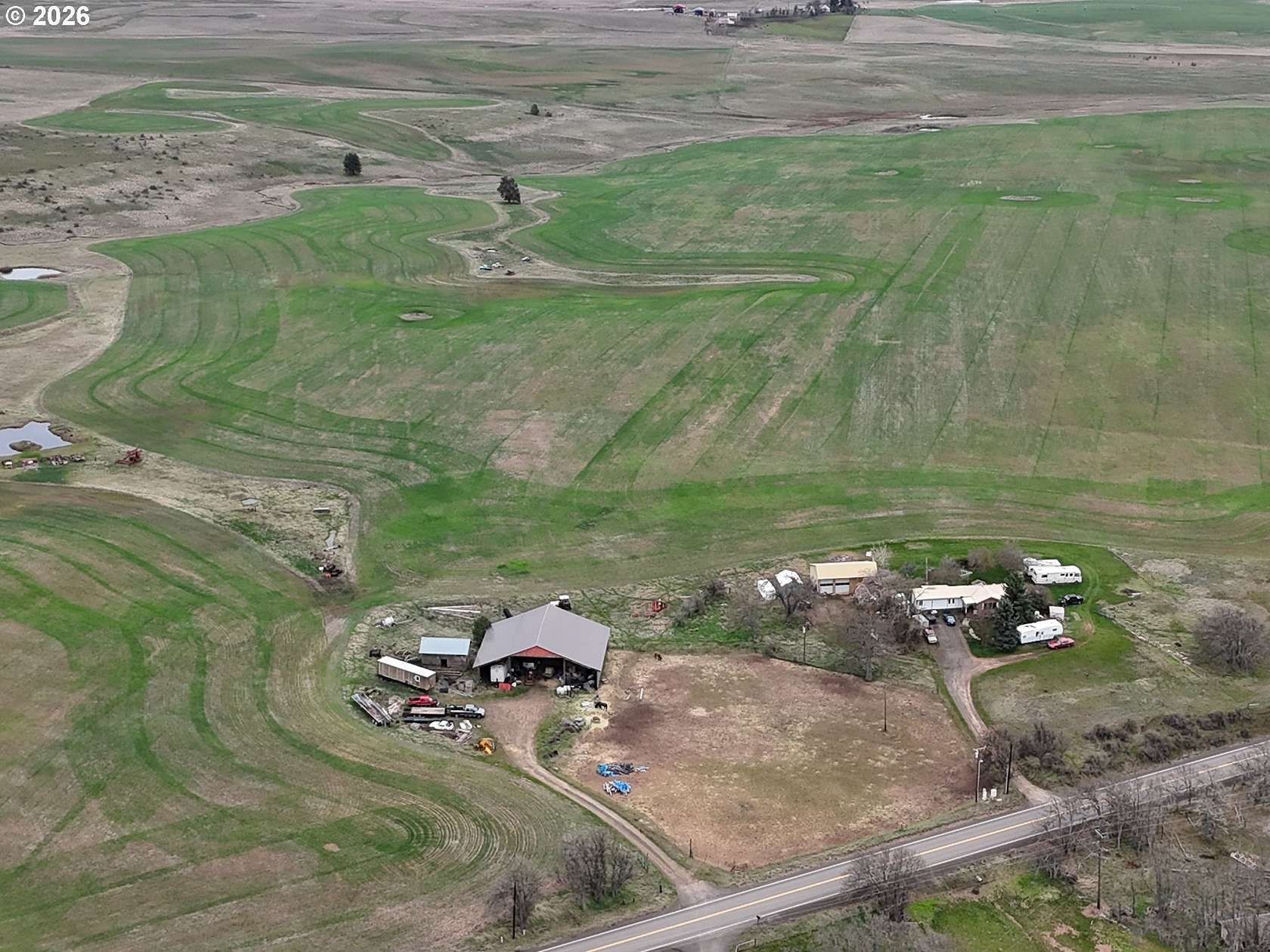 217 Acres of Agricultural Land with Home for Sale in Goldendale, Washington