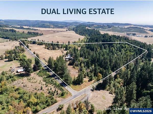 36.3 Acres of Land with Home for Sale in Sublimity, Oregon