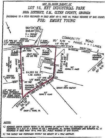 1.49 Acres of Commercial Land for Sale in Brunswick, Georgia