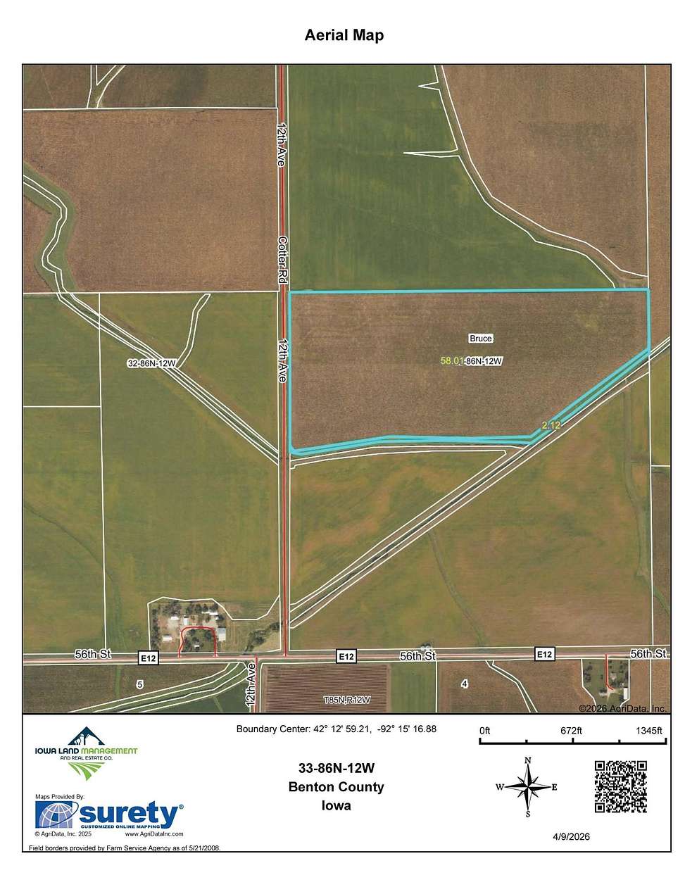 Land for Sale in Dysart, Iowa