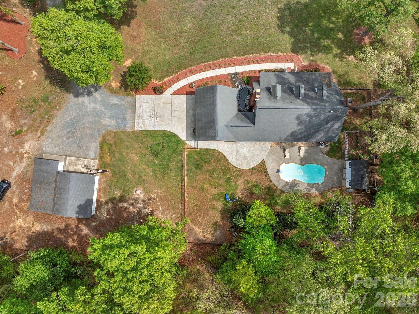 6 Acres of Land with Home for Sale in Marshville, North Carolina