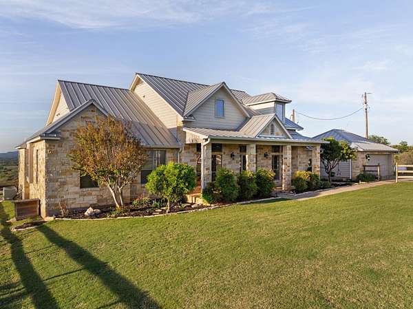 10 Acres of Land with Home for Sale in Round Mountain, Texas
