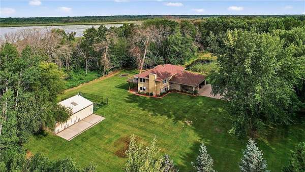 5.57 Acres of Land with Home for Sale in Columbus, Minnesota