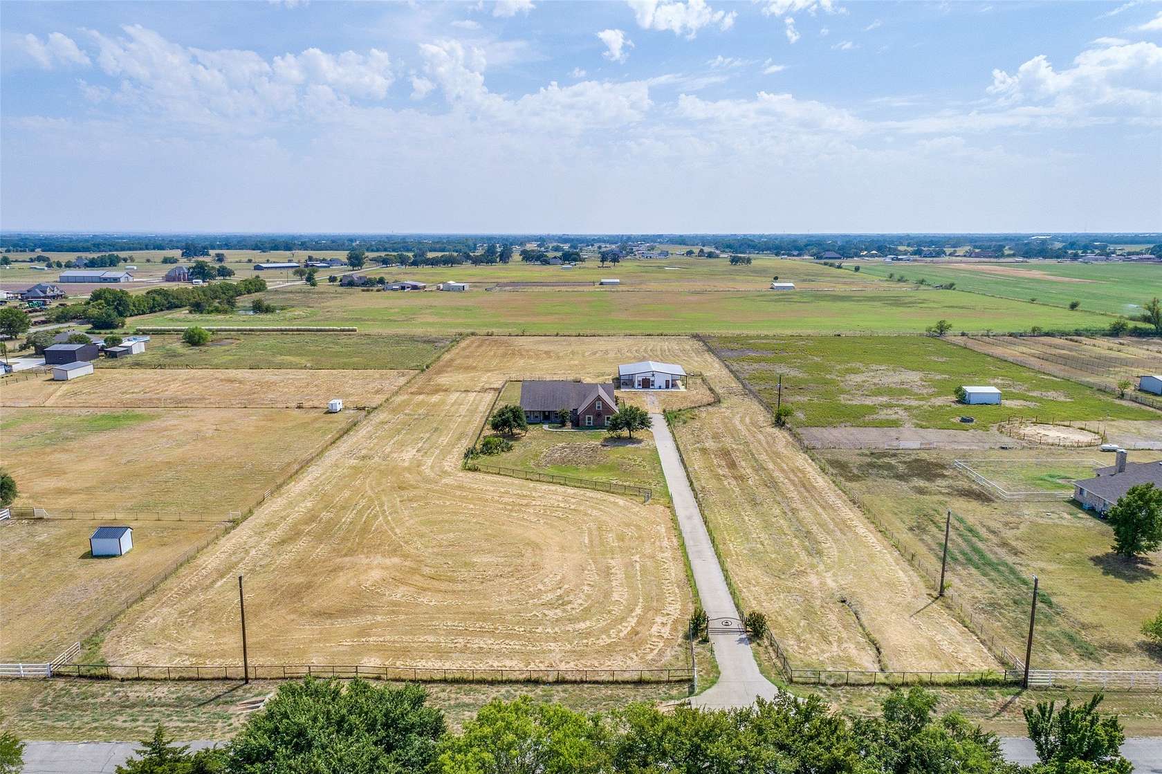 5.26 Acres of Land with Home for Lease in Pilot Point, Texas