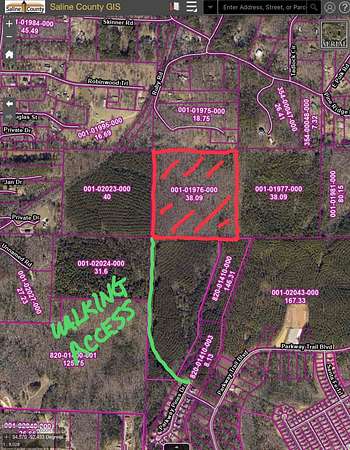 38 Acres of Land for Sale in Bauxite, Arkansas