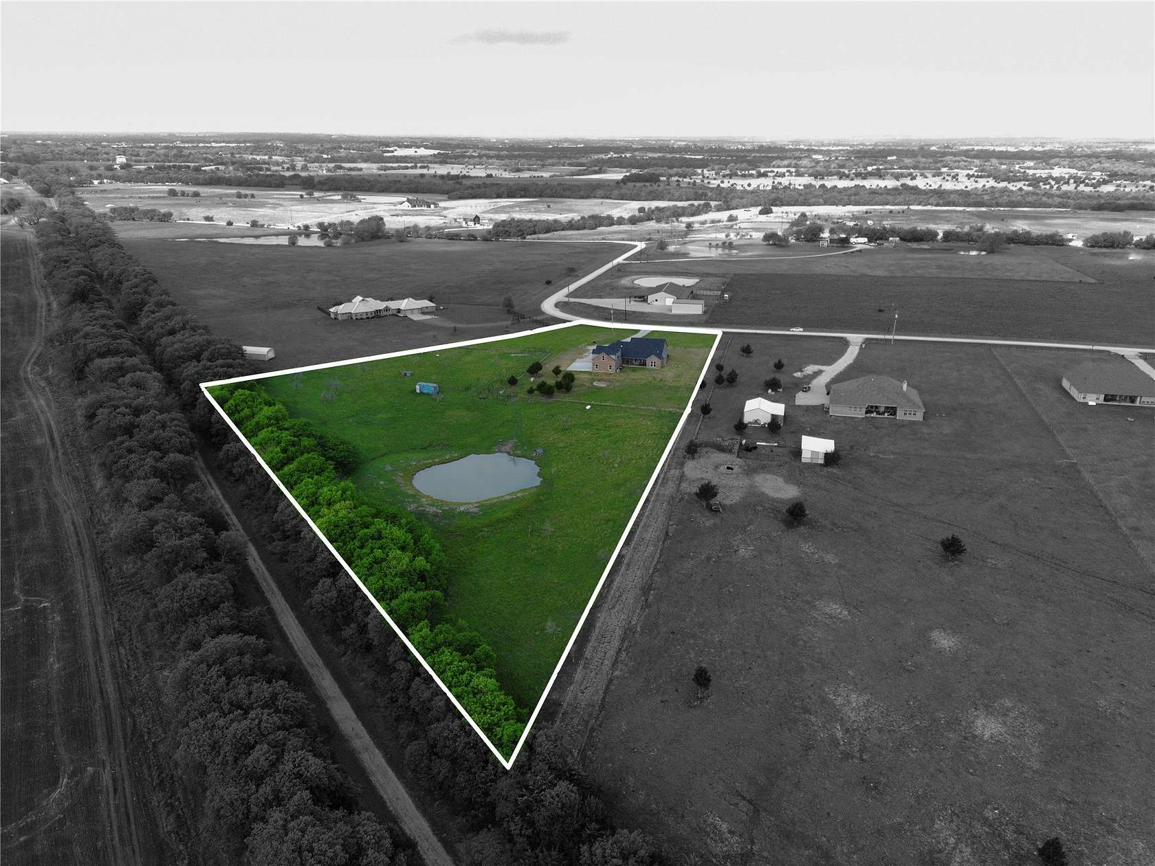 4.72 Acres of Land with Home for Sale in Celeste, Texas
