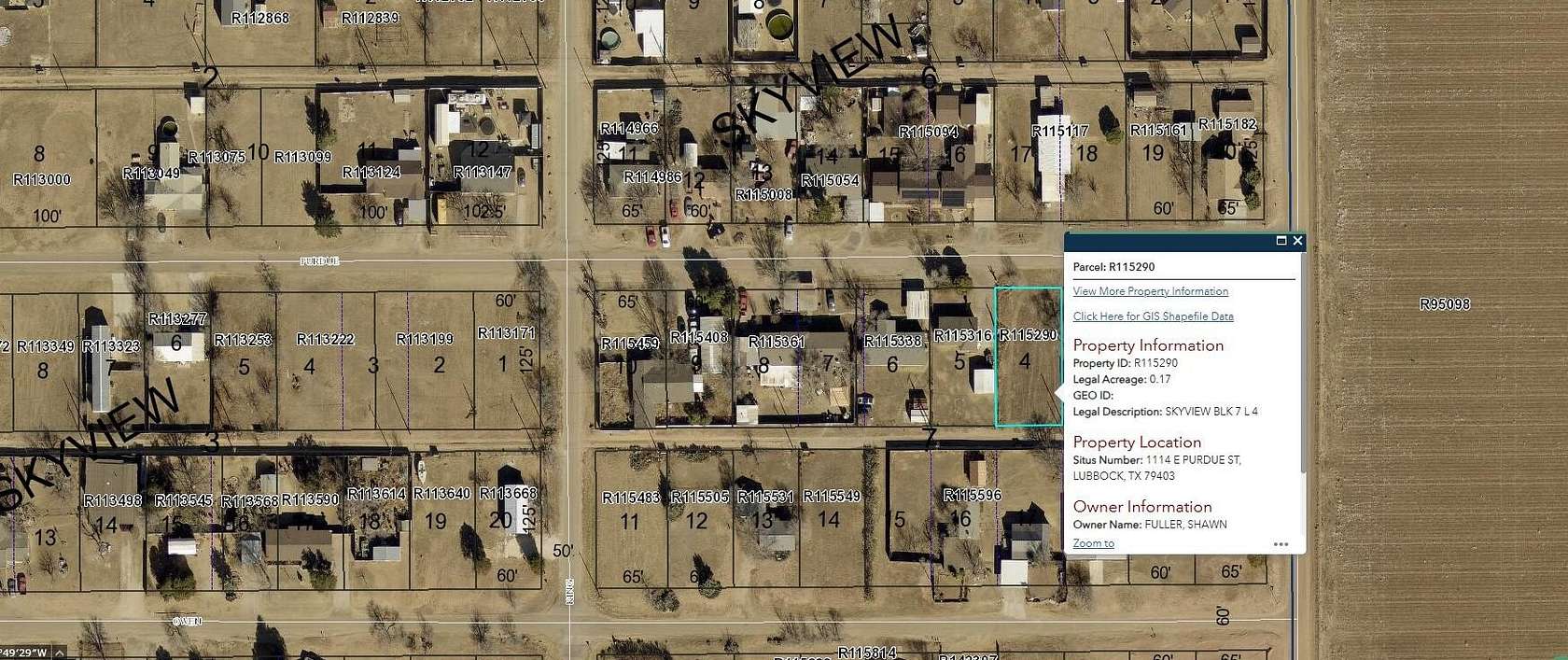 0.17 Acres of Residential Land for Sale in Lubbock, Texas