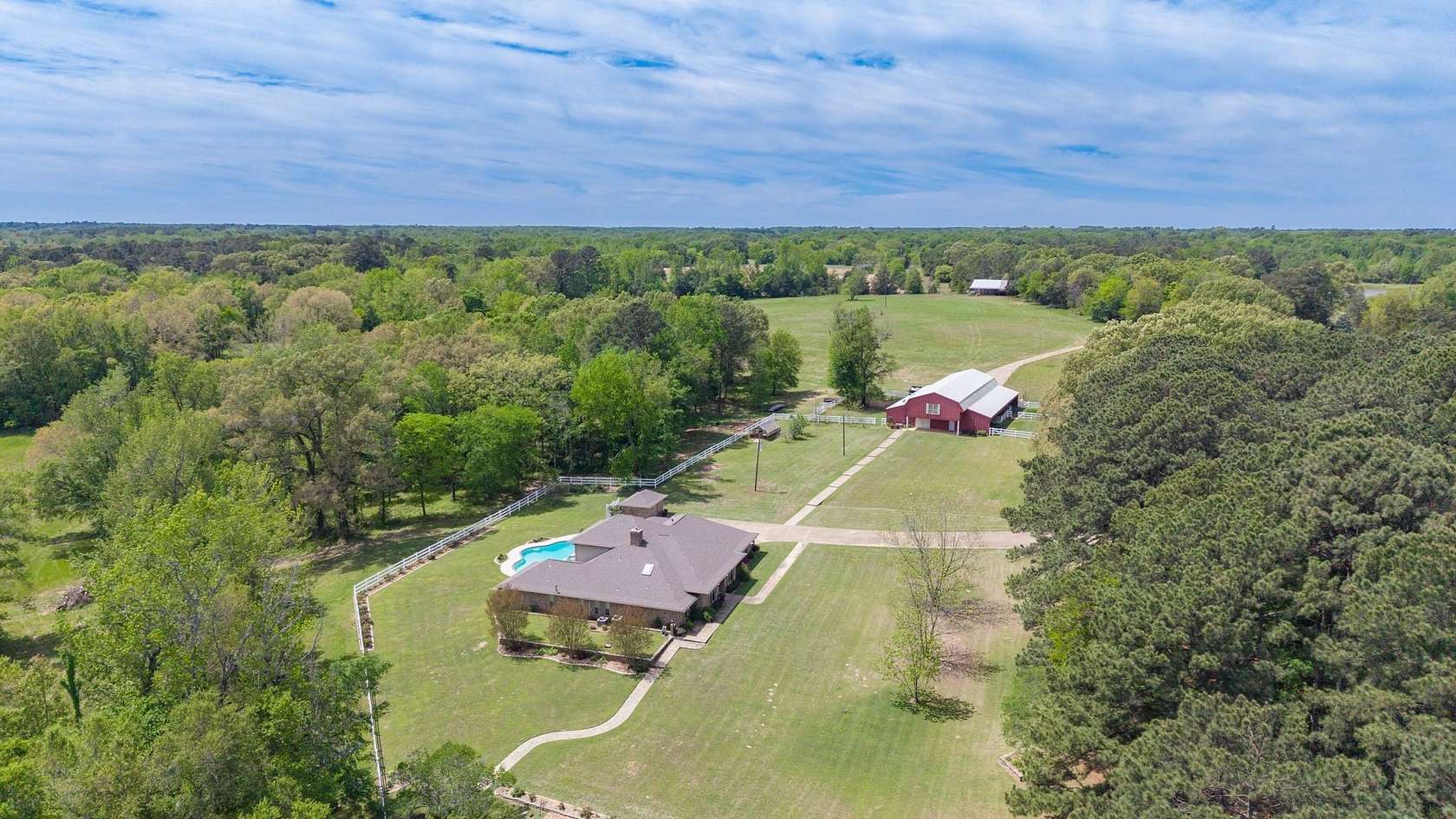 50 Acres of Recreational Land with Home for Sale in Pittsburg, Texas