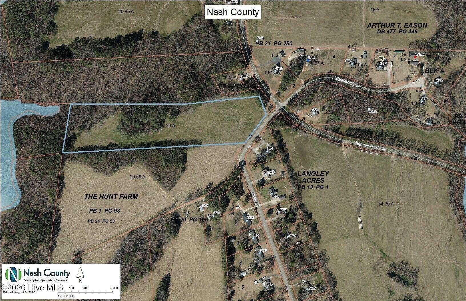 10.3 Acres of Land for Sale in Nashville, North Carolina