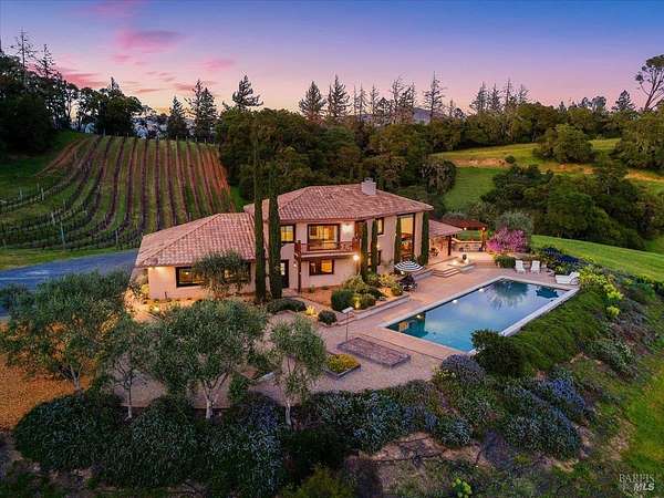 40 Acres of Agricultural Land with Home for Sale in Geyserville, California