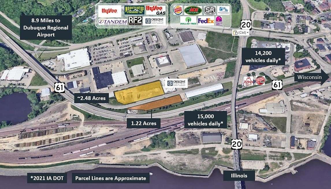 3.7 Acres of Commercial Land for Sale in Dubuque, Iowa