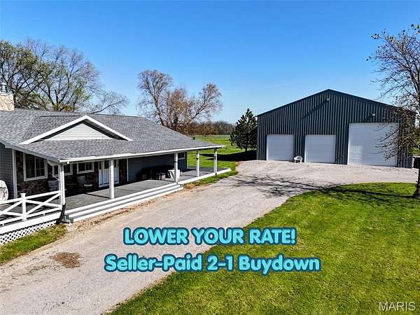 17.8 Acres of Land with Home for Sale in New London, Missouri