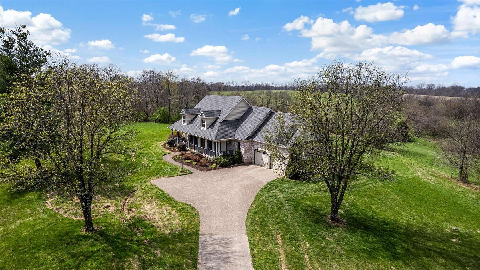 59 Acres of Land with Home for Sale in Campbellsburg, Kentucky
