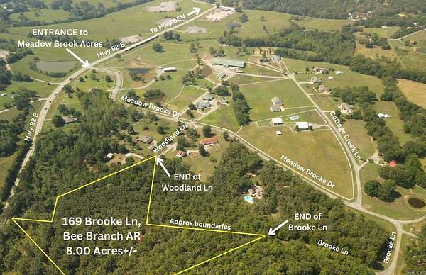 8 Acres of Land for Sale in Bee Branch, Arkansas
