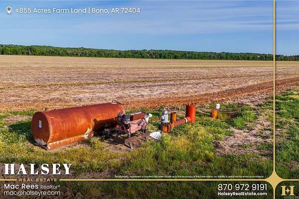 855 Acres of Land for Sale in Bono, Arkansas