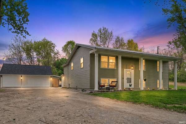 5.24 Acres of Land with Home for Sale in Roanoke, Indiana