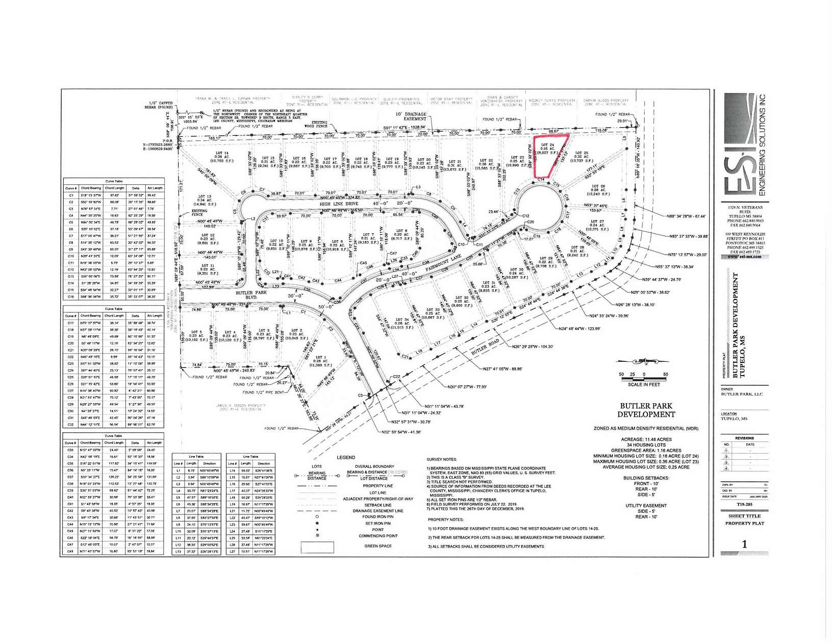 11.6 Acres of Land for Sale in Tupelo, Mississippi
