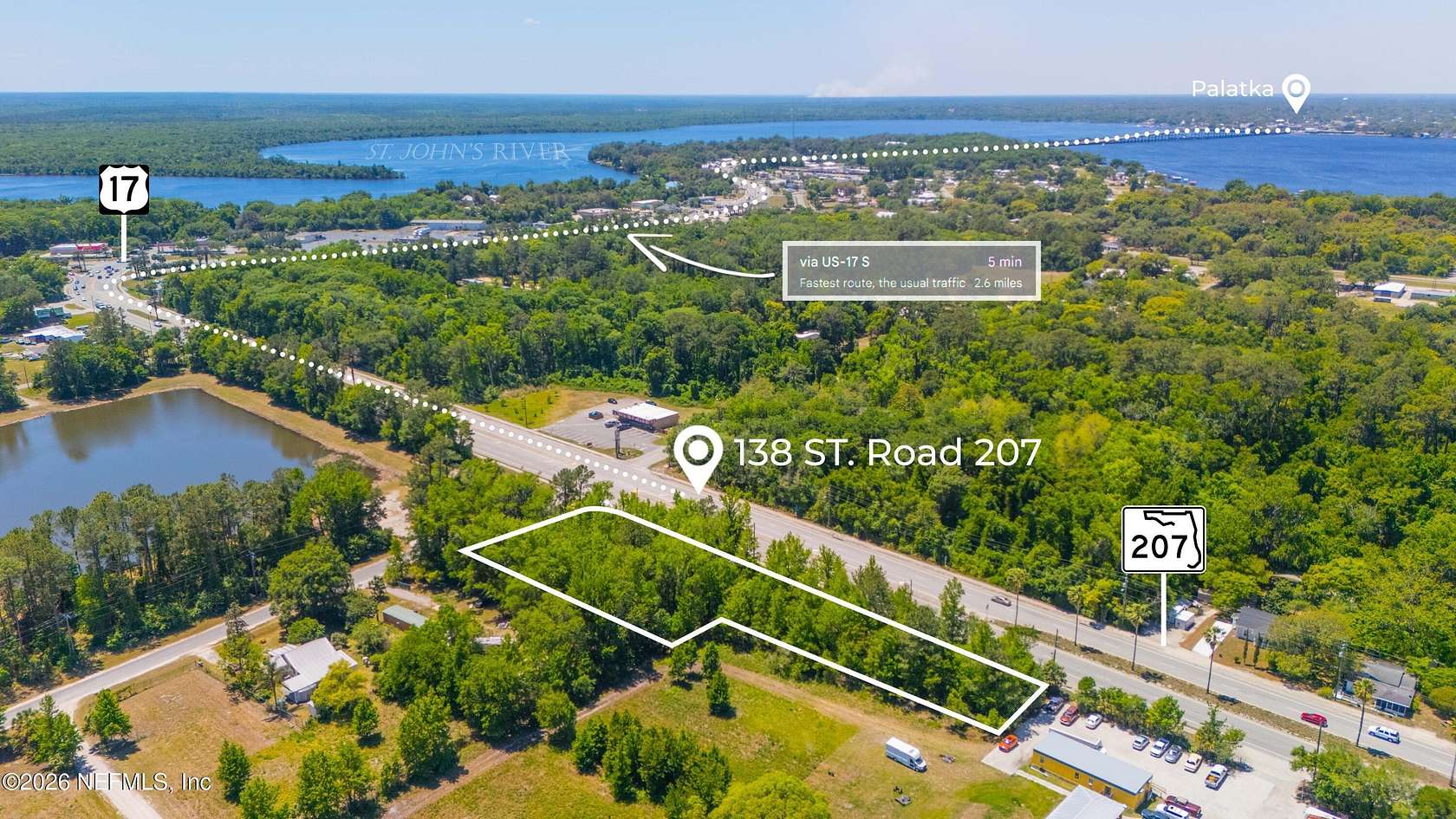 2 Acres of Improved Commercial Land for Sale in East Palatka, Florida