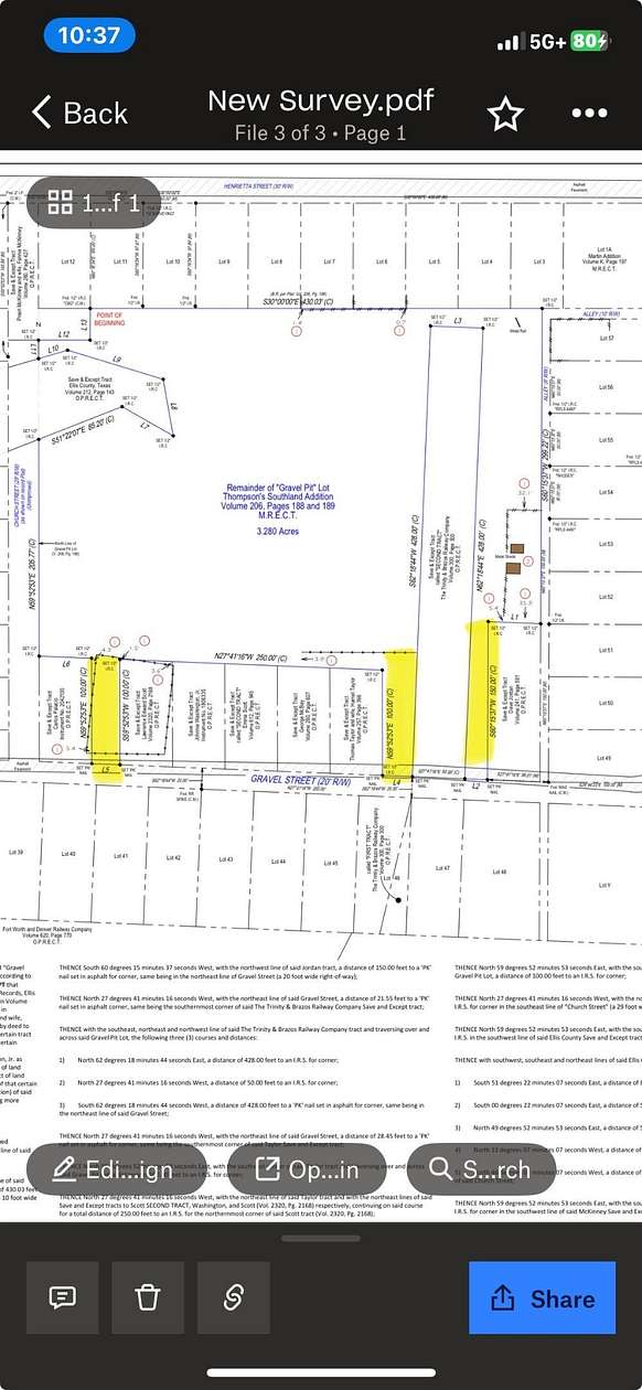 3.28 Acres of Residential Land for Sale in Waxahachie, Texas