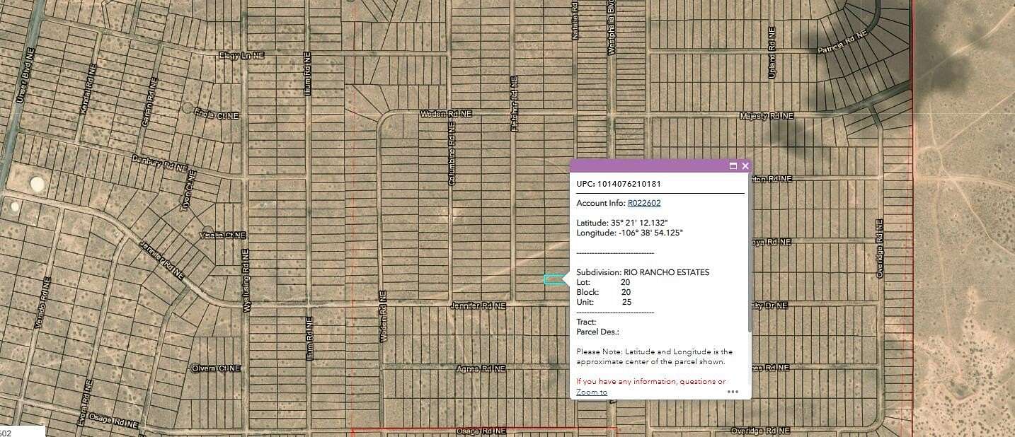 0.5 Acres of Land for Sale in Rio Rancho, New Mexico