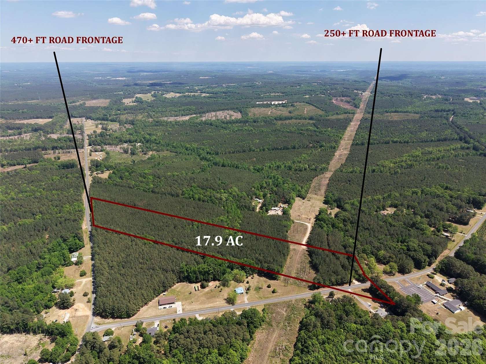 17.9 Acres of Recreational & Residential Land for Sale in Wadesboro, North Carolina
