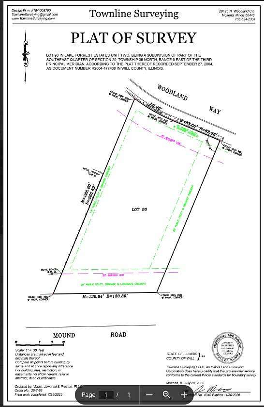 0.65 Acres of Residential Land for Sale in Shorewood, Illinois