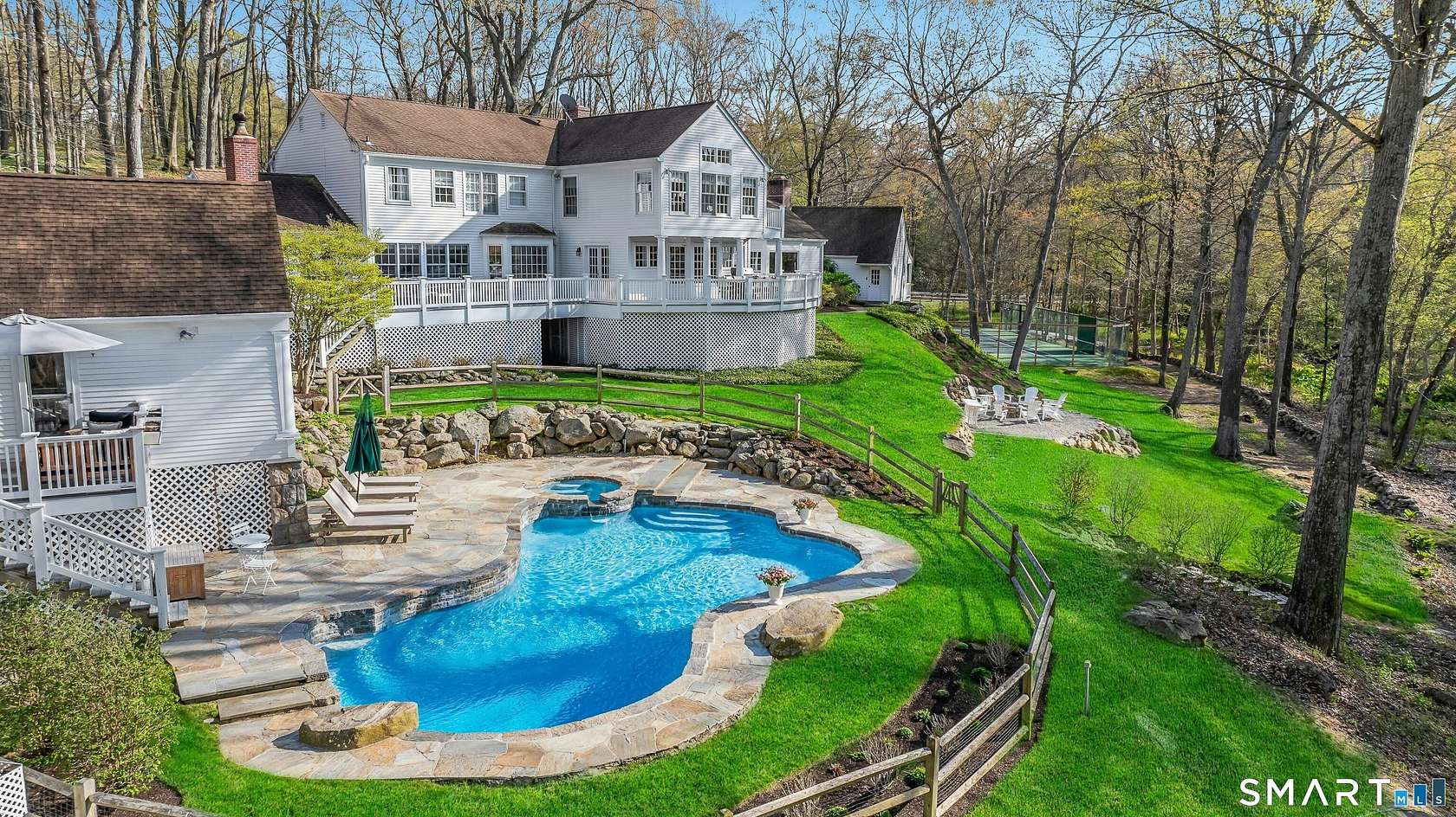 4.56 Acres of Land with Home for Sale in New Canaan, Connecticut