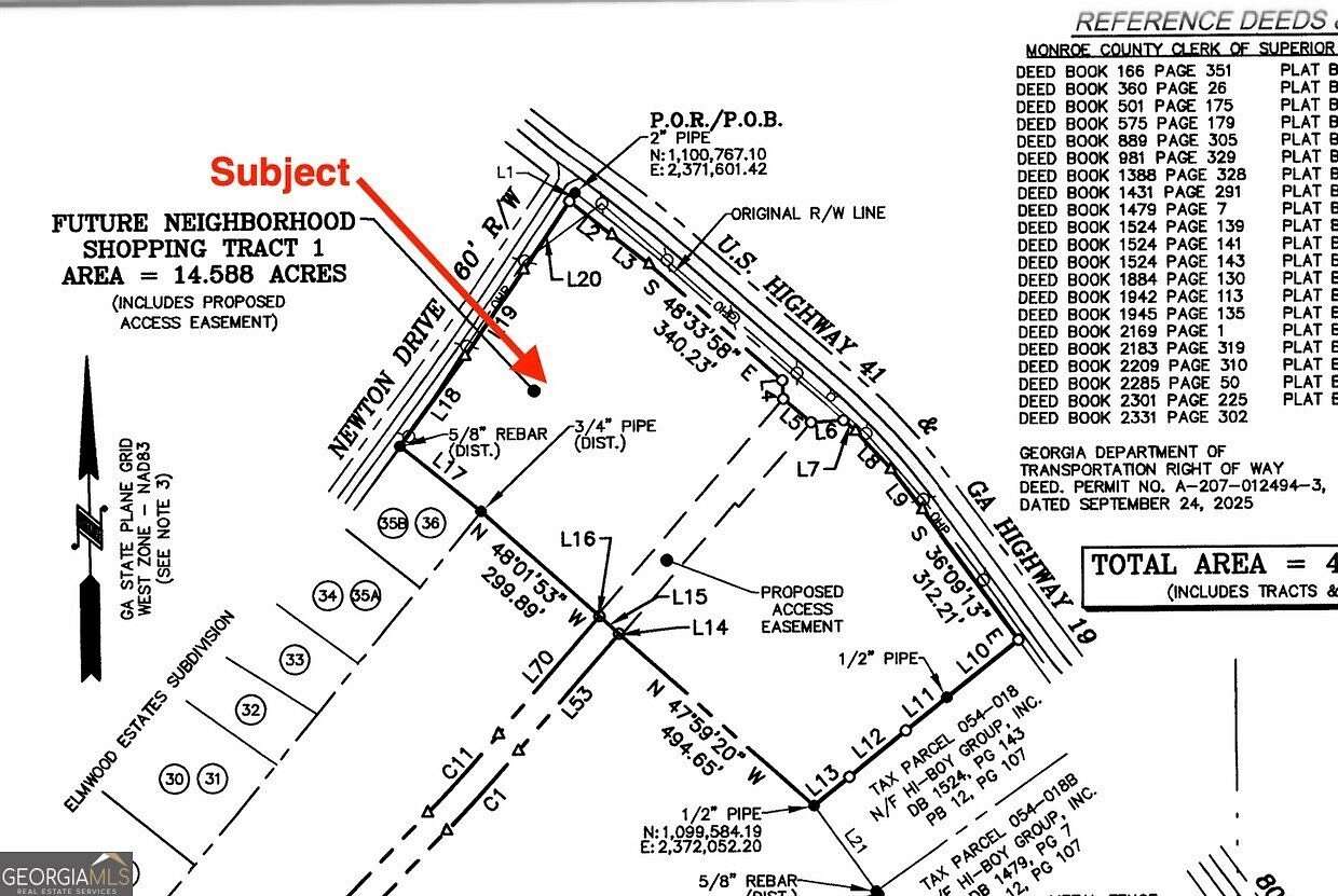 14.6 Acres of Commercial Land for Sale in Forsyth, Georgia