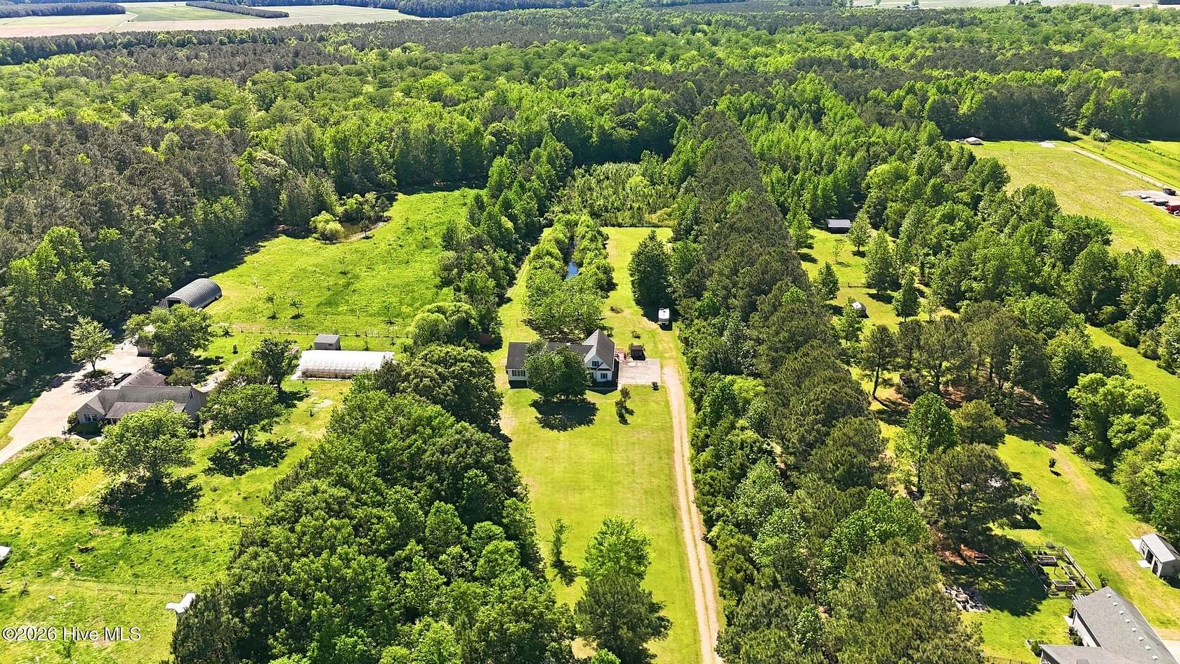 10.5 Acres of Land with Home for Sale in Camden, North Carolina