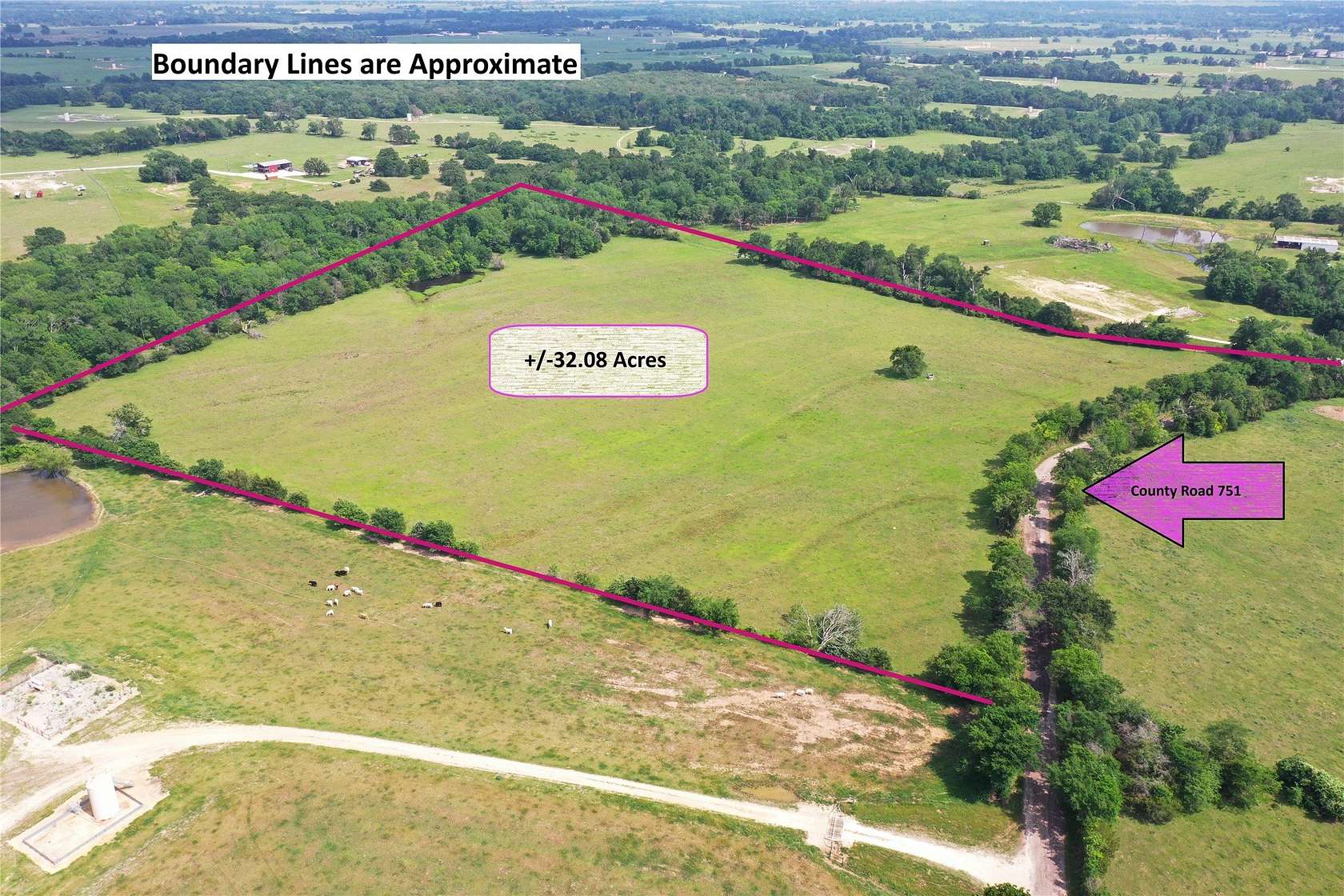 32 Acres of Agricultural & Residential Land for Sale in Donie, Texas