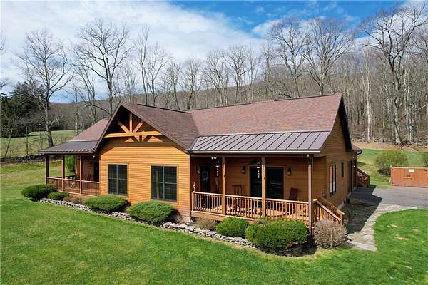 6.9 Acres of Land with Home for Sale in Margaretville, New York