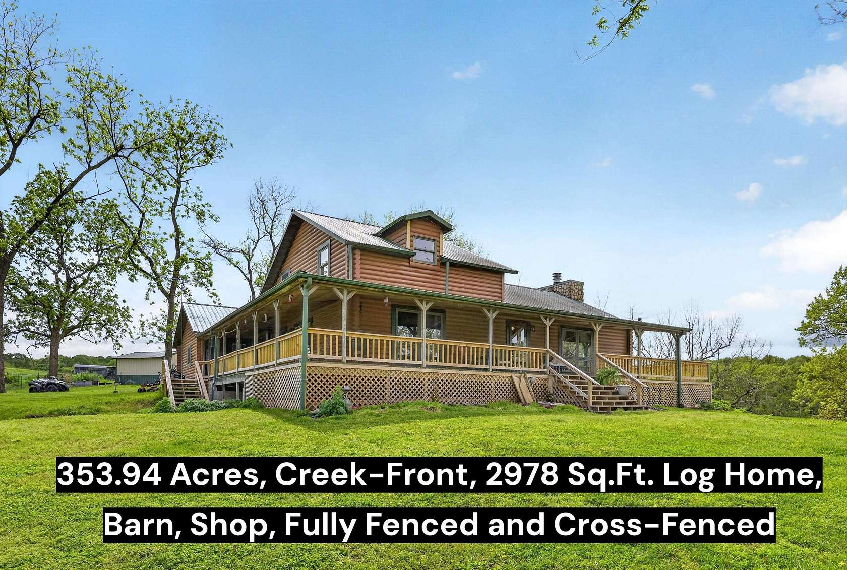 354 Acres of Land with Home for Sale in Anderson, Missouri