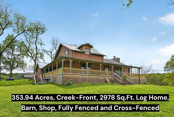 354 Acres of Land with Home for Sale in Anderson, Missouri