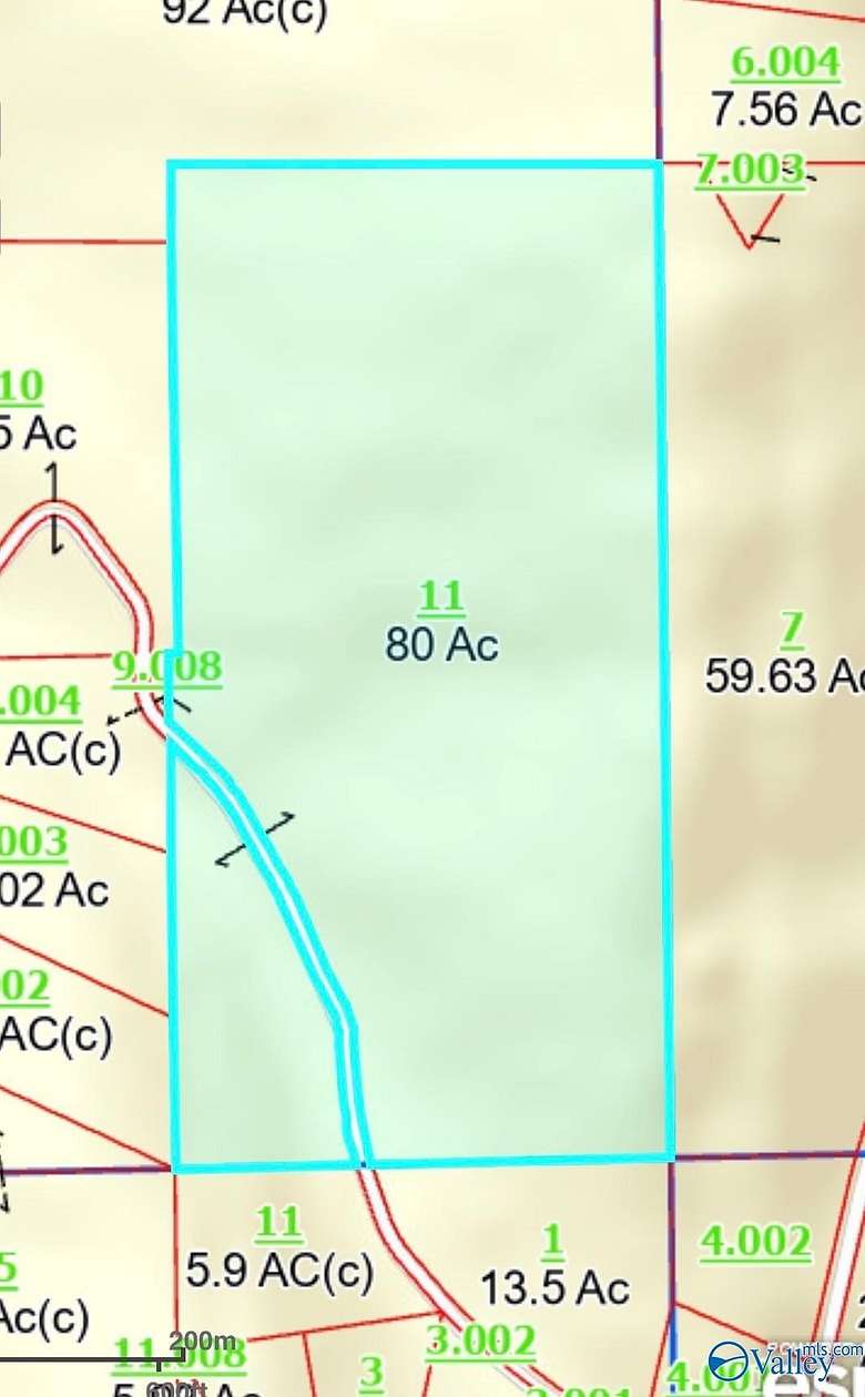 80 Acres of Recreational & Residential Land for Sale in Collinsville, Alabama