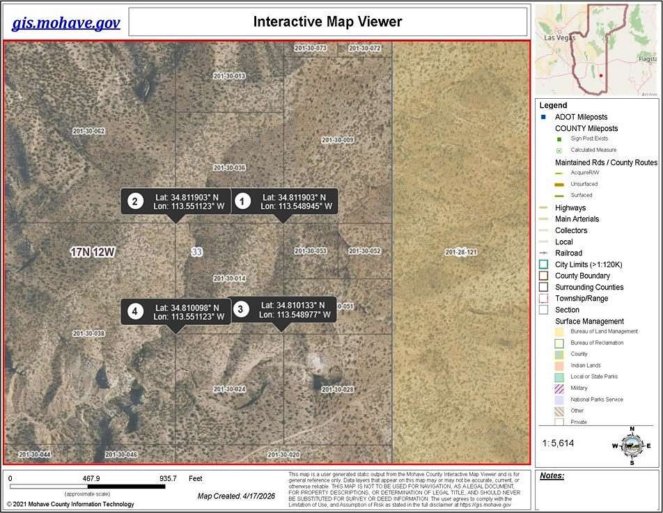 10 Acres of Recreational & Residential Land for Sale in Wikieup, Arizona