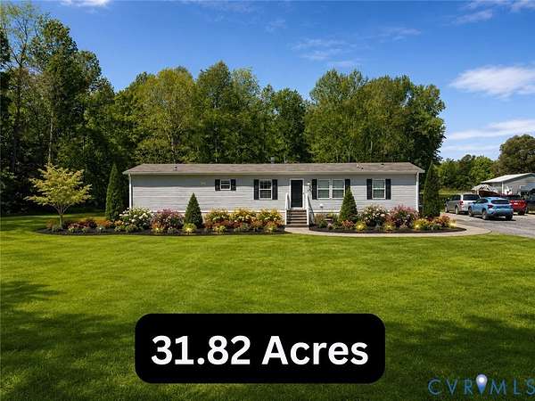 31.8 Acres of Recreational Land with Home for Sale in Carson, Virginia