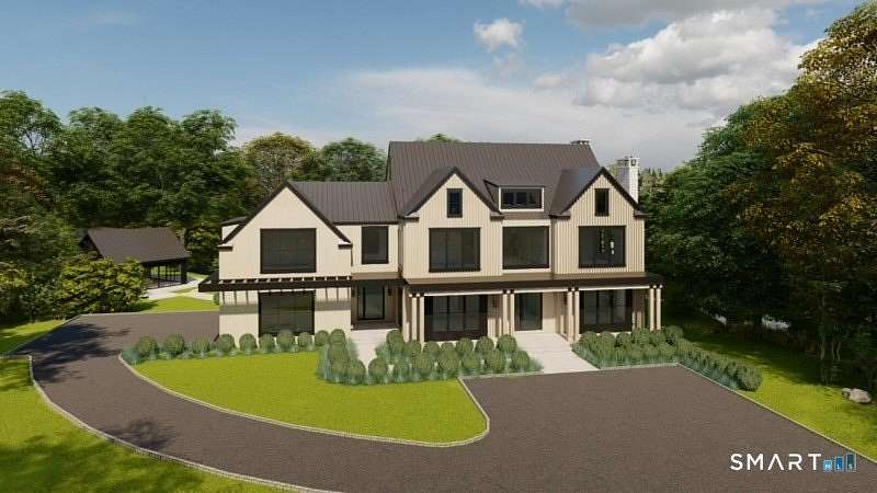 2.25 Acres of Land with Home for Sale in New Canaan, Connecticut