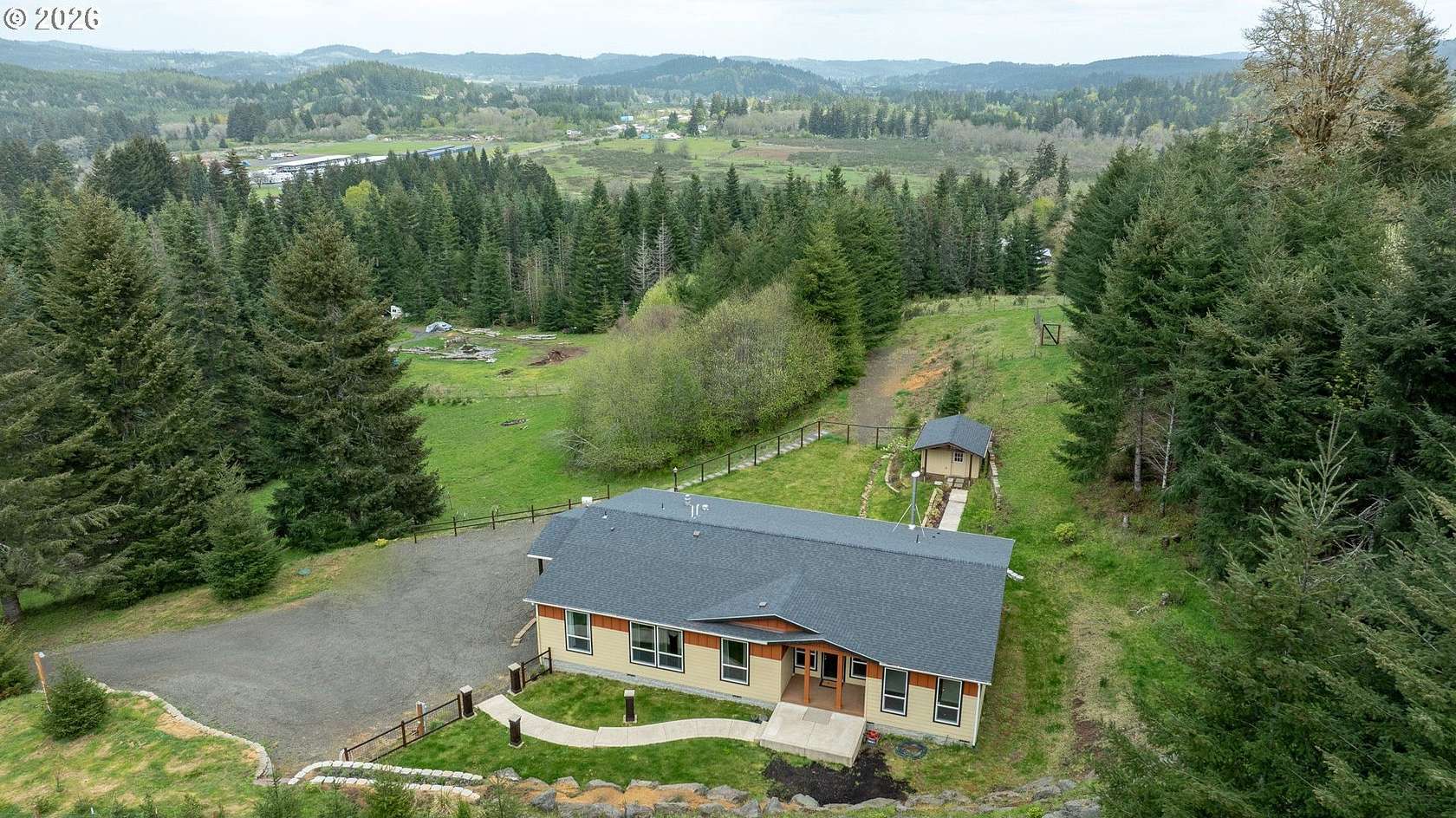 5 Acres of Land with Home for Sale in Grand Ronde, Oregon