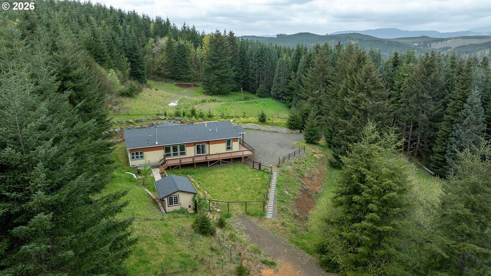 5 Acres of Land with Home for Sale in Grand Ronde, Oregon