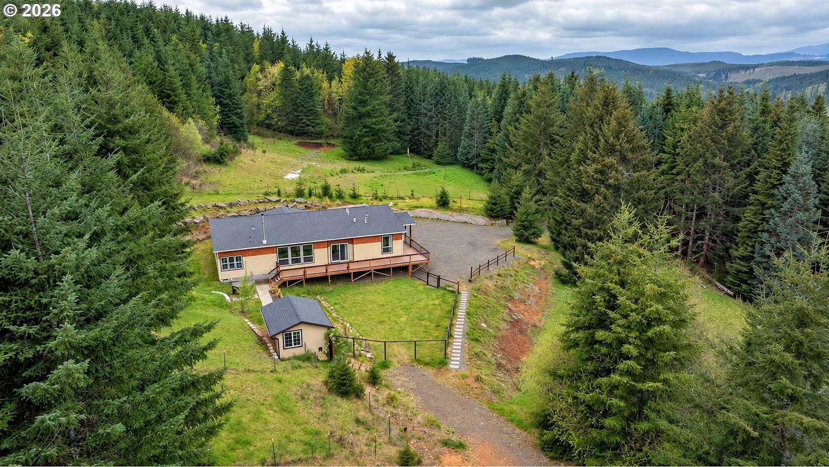5 Acres of Land with Home for Sale in Grand Ronde, Oregon