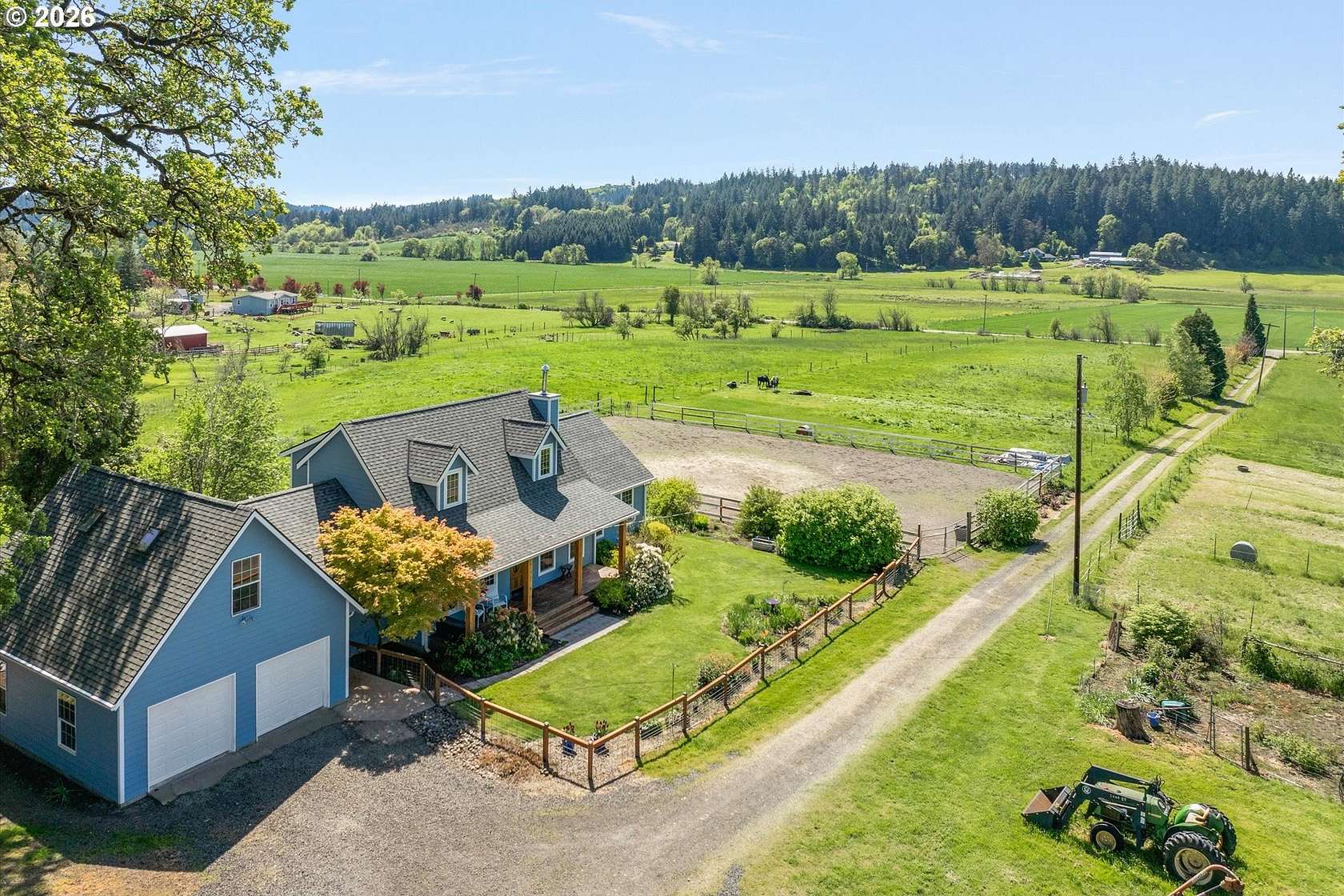 40.3 Acres of Agricultural Land with Home for Sale in Gaston, Oregon