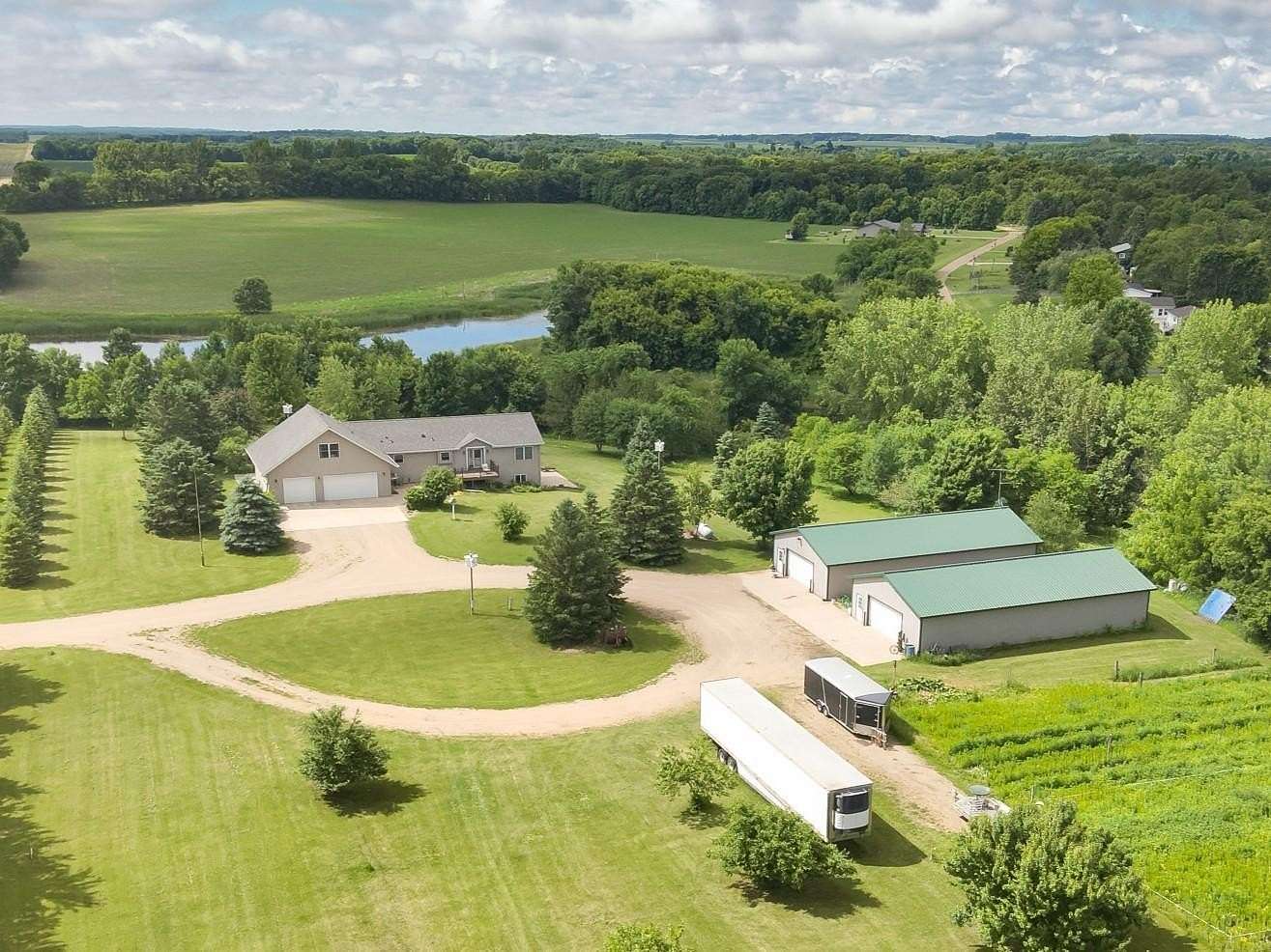 13.5 Acres of Land with Home for Sale in Pelican Rapids, Minnesota