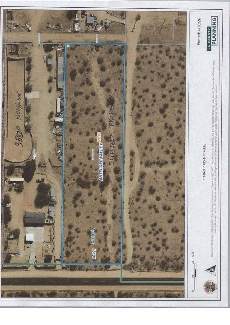 2.33 Acres of Land for Sale in Littlerock, California