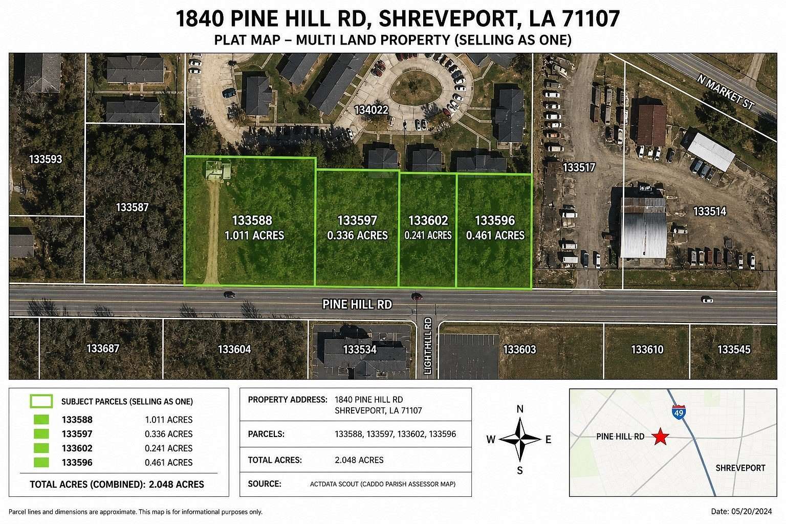 2 Acres of Residential Land for Sale in Shreveport, Louisiana