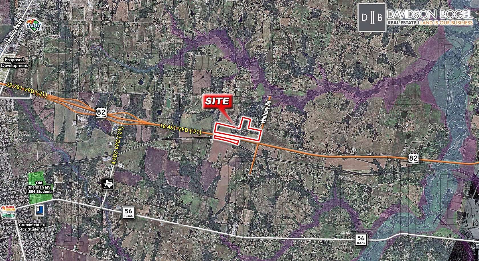 65.8 Acres of Land for Sale in Sherman, Texas